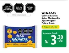 Costa - Galletas Saladas Sabor Mantequilla, Ajo y Oregano
