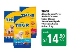 Thor - Alimento para Perro Adulto/Cachorro Sabor Carne, Higado y Cereales