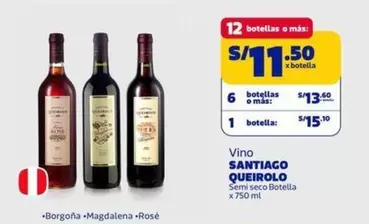 Santiago Queirolo - Vino Semi seco Botella