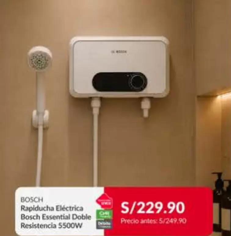Bosch - Rapiduucha Eléctrica  Essential Doble Resistencia 5500W