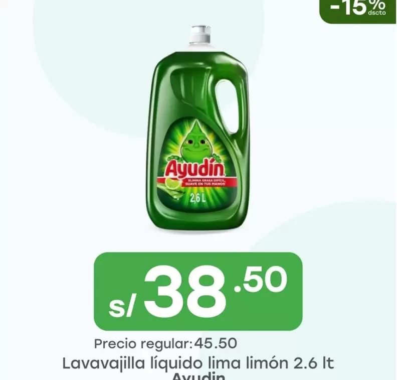 Ayudín - Lavavajilla líquido lima limón