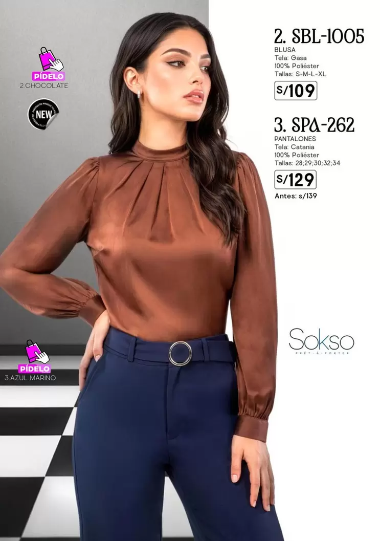 Azul Marino - 2. SBL-1005 Blusa