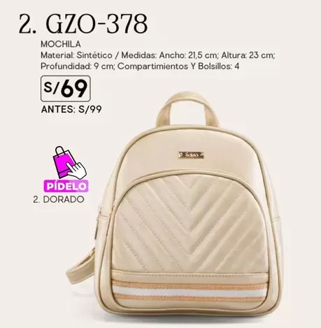Dorado - 2. GZO-378 MOCHILA