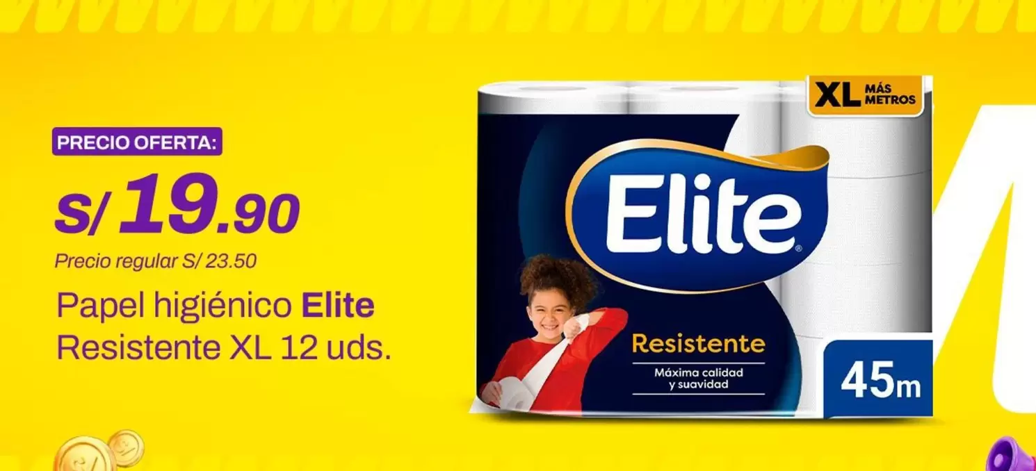 Elite - Papel higi00enico Resistente XL
