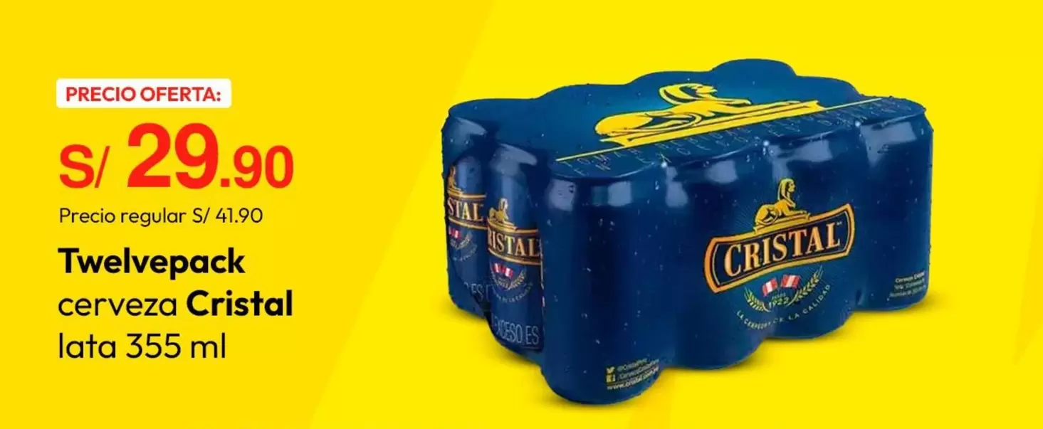 Cristal - Twelvepack cerveza lata