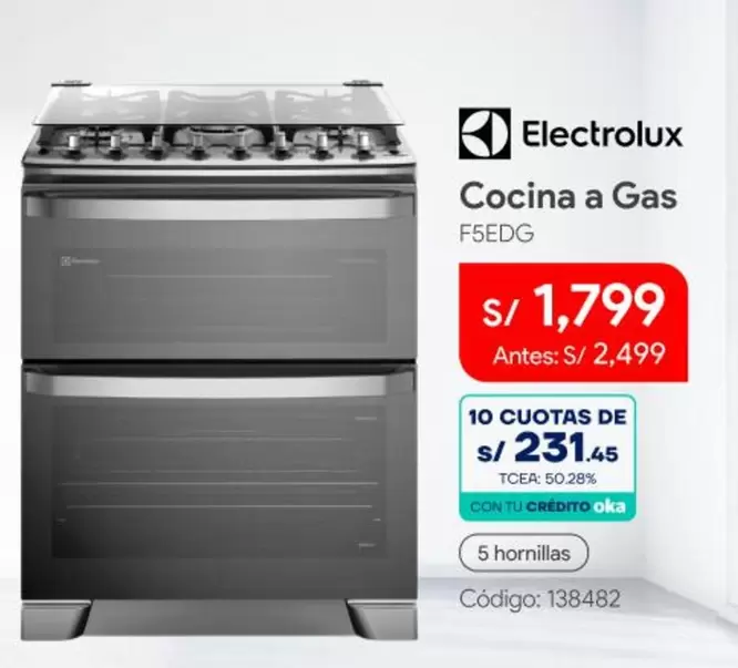Electrolux - Cocina a Gas F5EDG