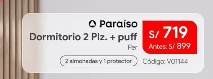 Dormitorio 2 Plz. + puff