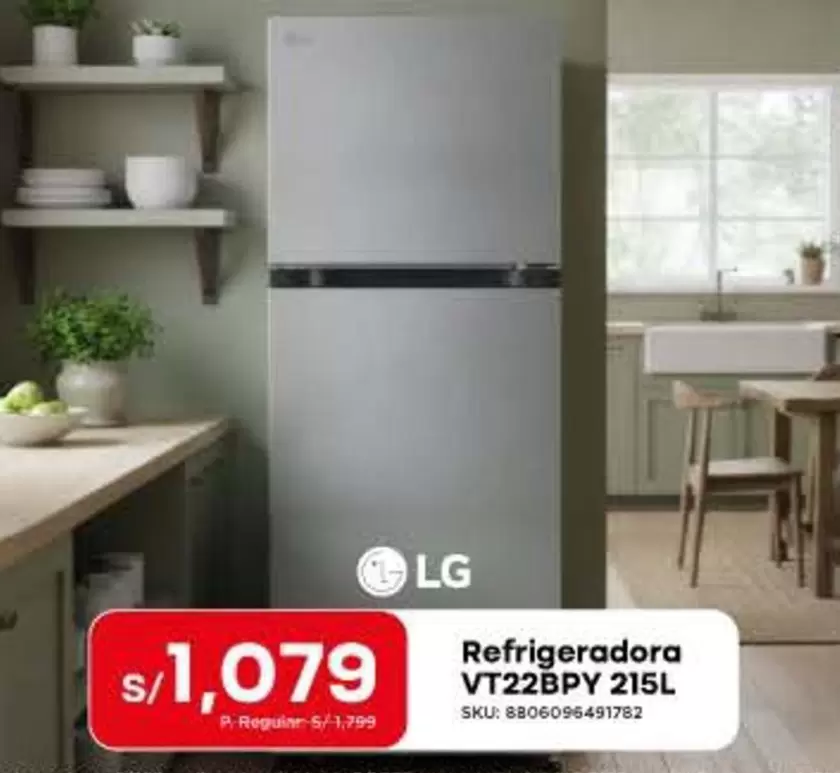 Lg - Refrigeradora VT22BPY 215L
