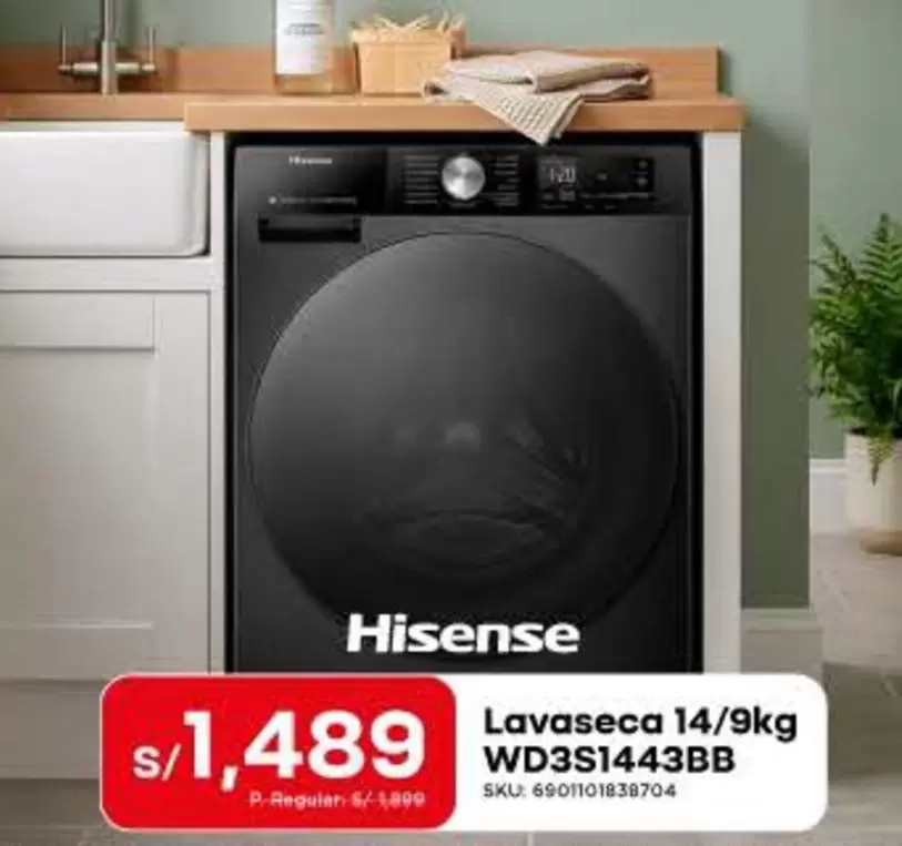 Hisense - Lavaseca WD3S1443BB
