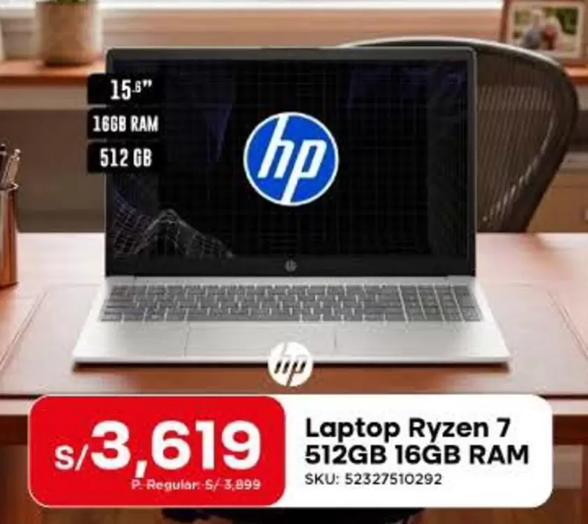 Hp - Laptop Ryzen 7 512GB 16GB RAM
