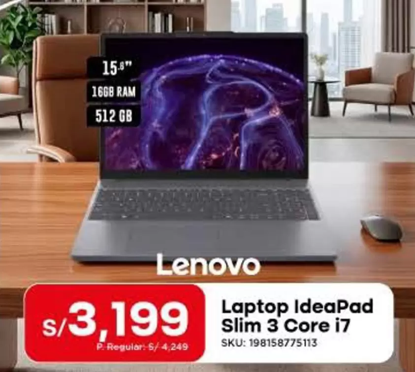 Lenovo - Laptop IdeaPad Slim 3 Core i7