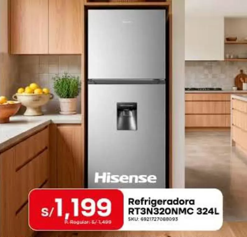 Hisense - Refrigeradora RT3N320NMC 324L