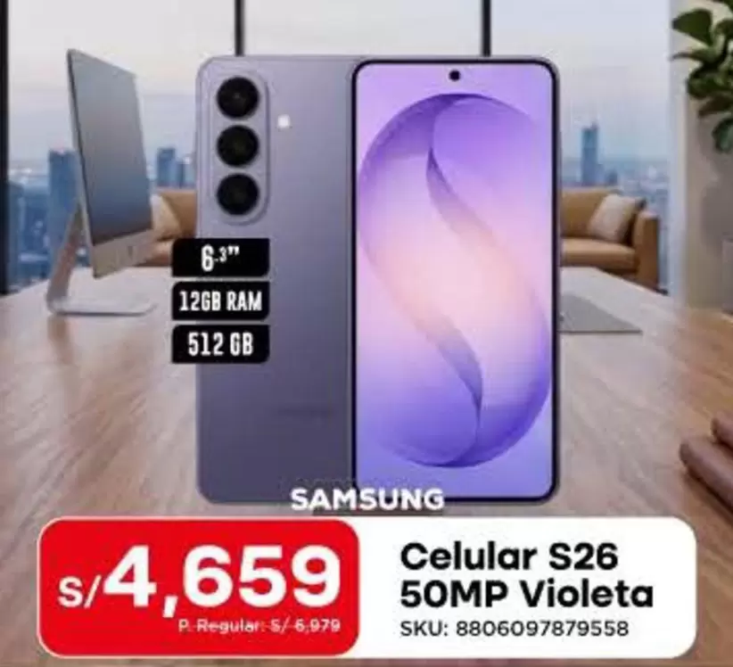 Samsung - Celular S26 50MP Violeta
