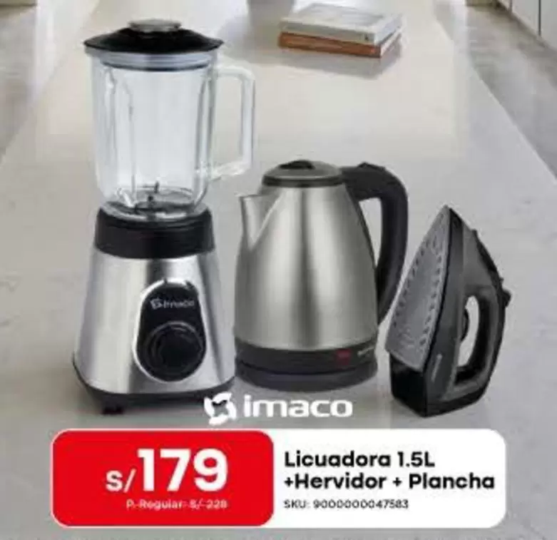 Imaco - Licuadora + Hervidor + Plancha