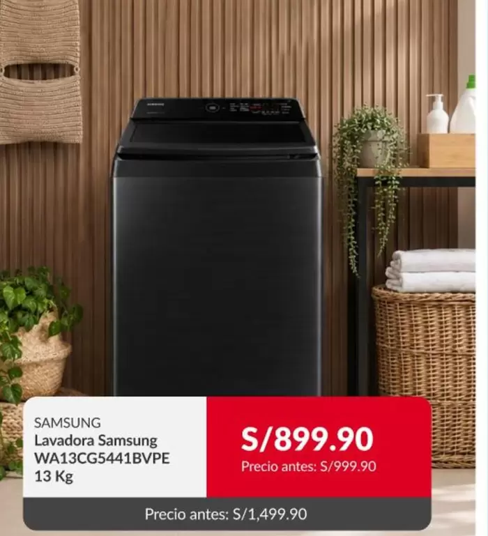 Samsung - Lavadora WA13CG5441BVPE 13 Kg
