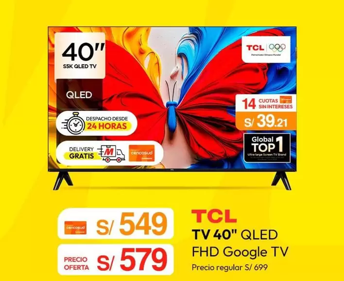 Global - TV 40" QLED FHD Google TV
