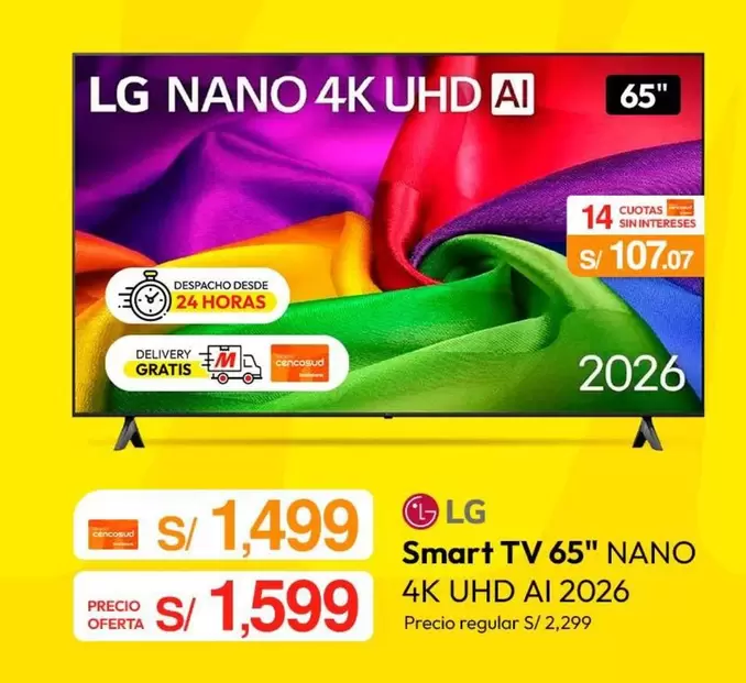 Lg - Smart TV 65" NANO 4K UHD AI 2026