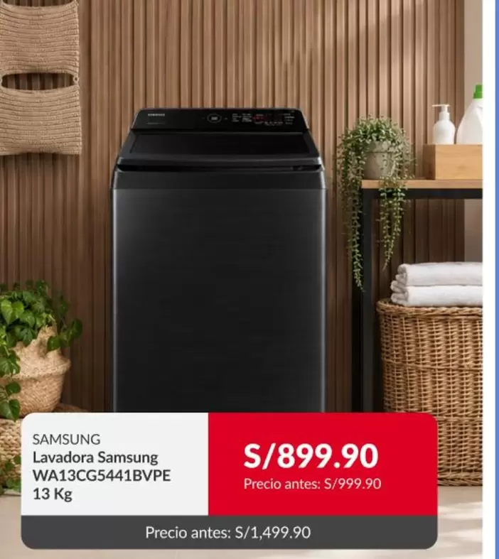 Samsung - Lavadora WA13CG5441BVPE 13 Kg