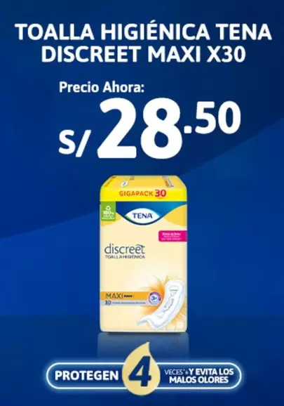 Tena - TOALLA HIGIÉNICA DISCREET MAXI