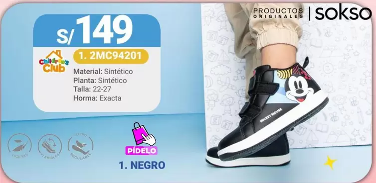 Mickey Mouse - Zapatillas 1. 2MC94201