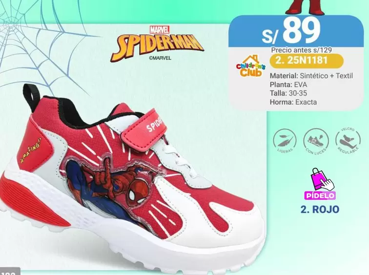 Marvel - Zapatillas Spiderman 2. 25N1181