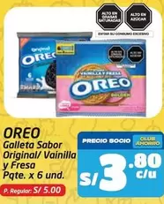 Oreo - Galleta Sabor Original/ Vainilla y Fres