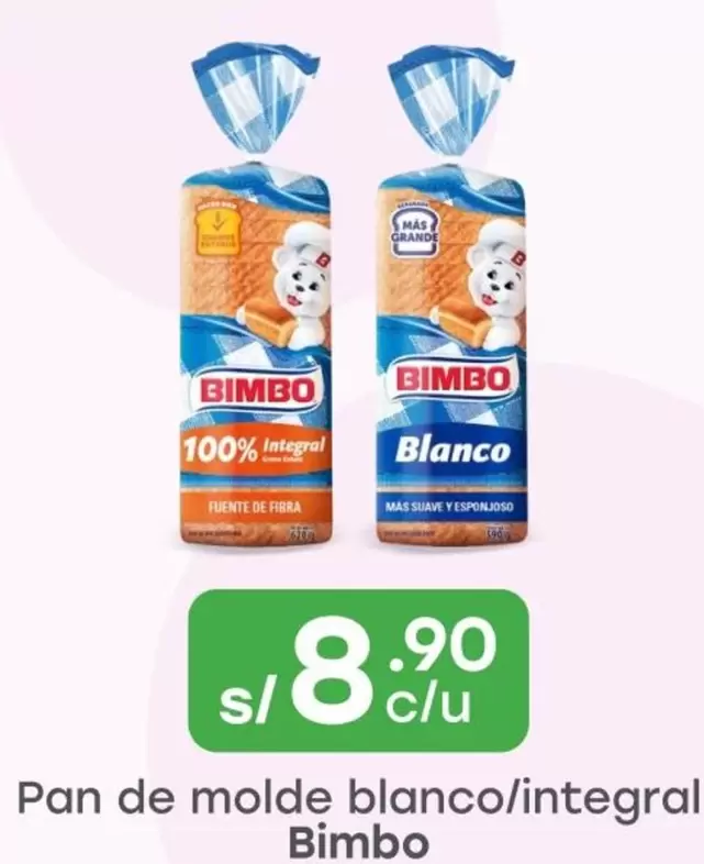 Bimbo - Pan de molde blanco/integral