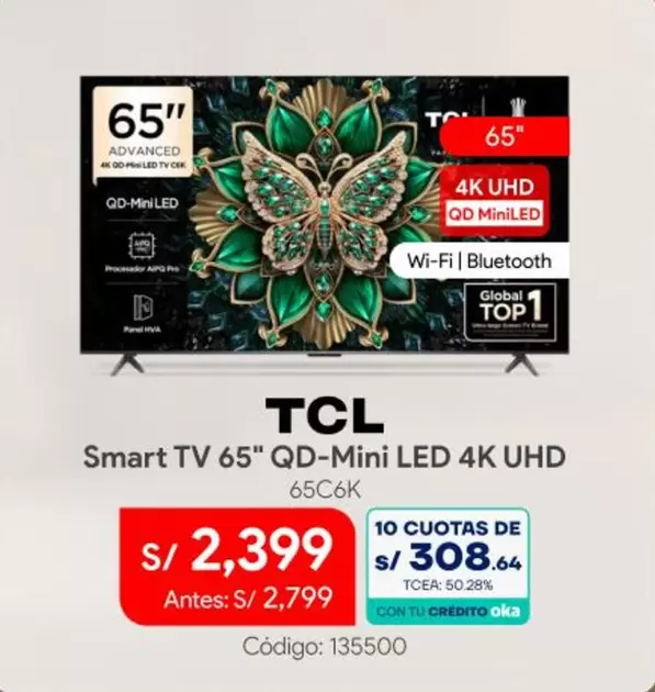 Global - Smart TV 65" QD-Mini LED 4K UHD 65C6K