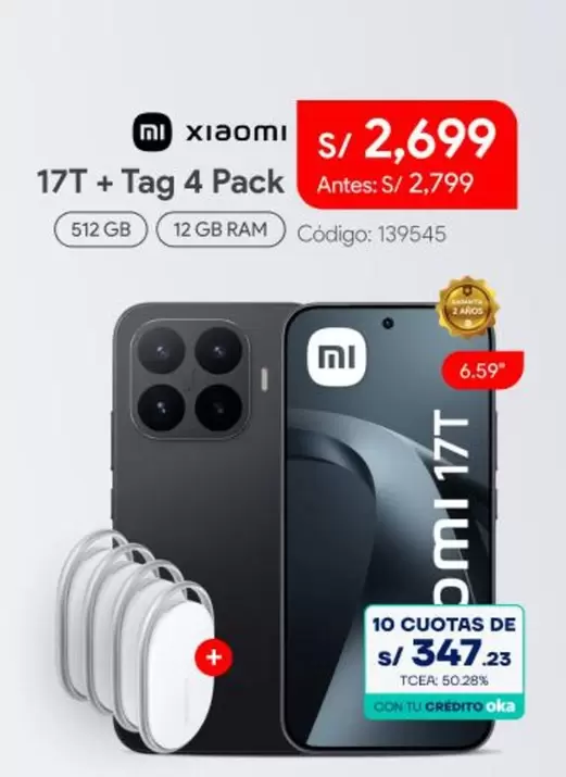 Xiaomi - 17T + Tag 4 Pack