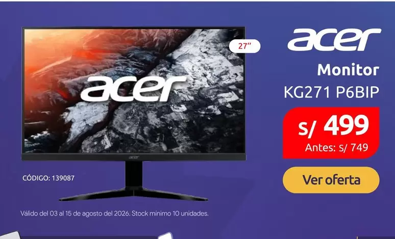 Acer - Monitor KG271 P6BIP