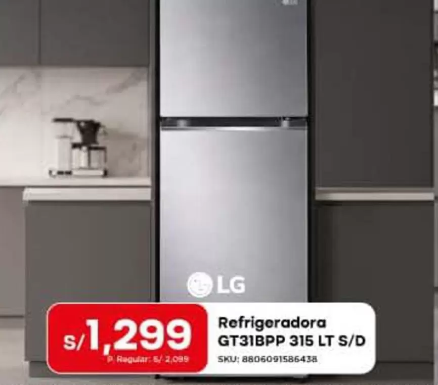 Lg - Refrigeradora GT31BPP 315 LT S/D