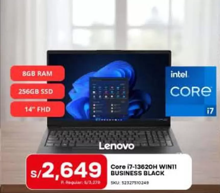 Lenovo - Core i7-13620H WIN11 BUSINESS BLACK