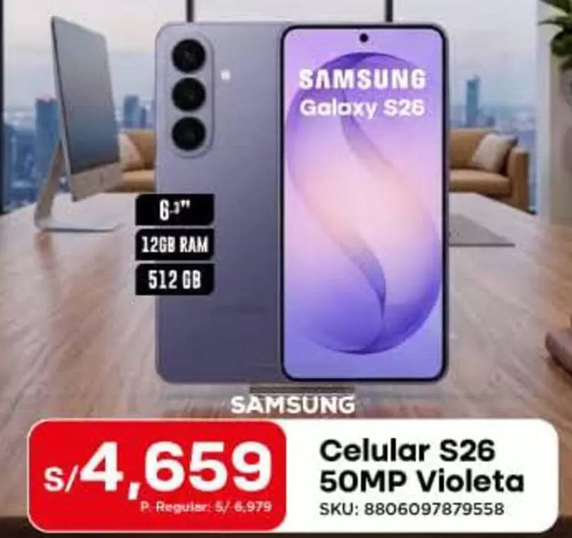 Samsung - Celular S26 50MP Violeta