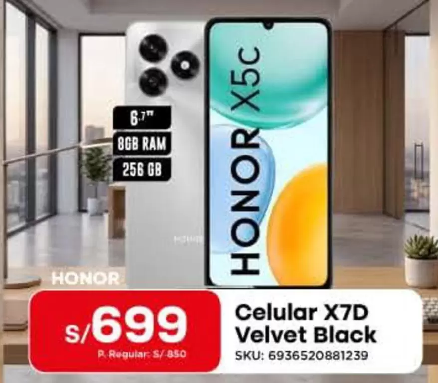 Celular X7D Velvet Black