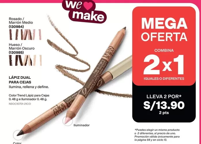 Mega - LÁPIZ DUAL PARA CEJAS