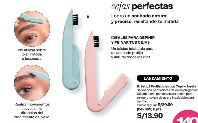 Natural - Set x 2 Perfiladores con Cepillo Josefa