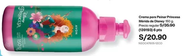 Avon - Crema para Peinar Princesa Mérida de Disney