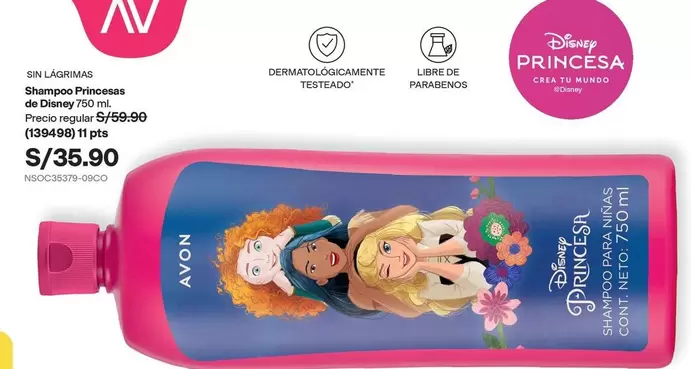 Avon - Shampoo Princesa de Disney 750 ml