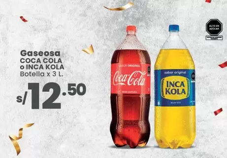 Coca-Cola - Gaseosa Coca Cola o Inca Kola