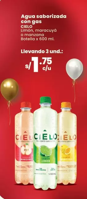 Cielo - Agua saborizada con gas