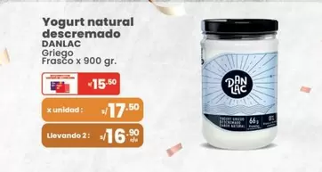 Danlac - Yogurt natural descremado