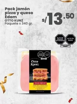 Otto Kunz - Pack jamón pizza y queso Edam