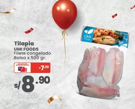 Umi Foods - Tilapia Filete congelado Bolsa