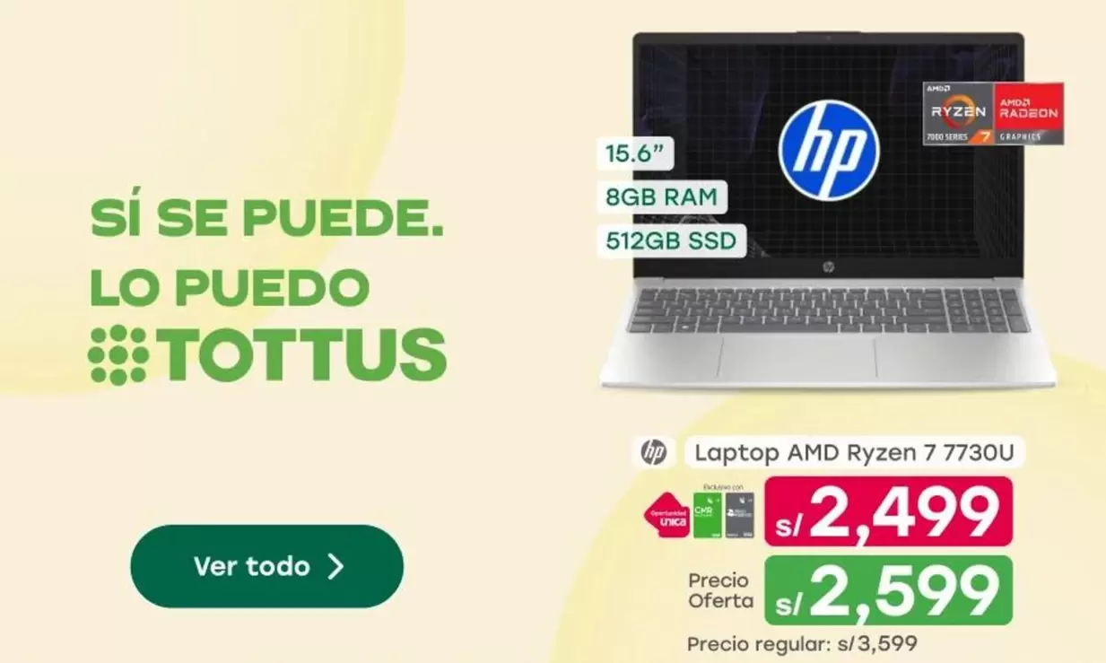 Hp - Laptop AMD Ryzen 7 7730U