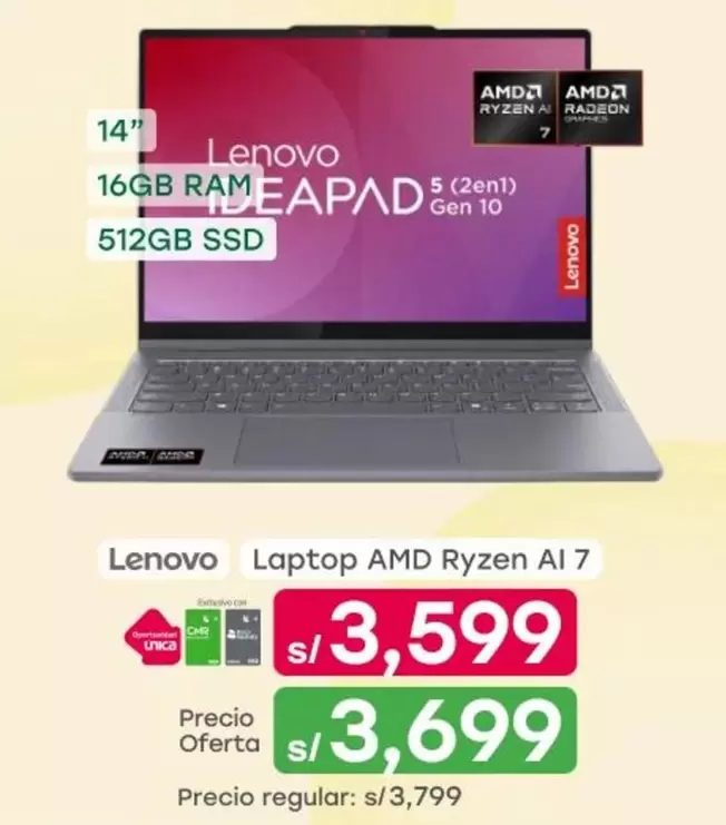 Lenovo - Laptop AMD Ryzen AI 7