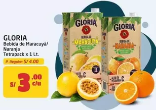 Gloria - Bebida de Maracuyá/Naranja