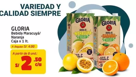 Gloria - Bebida Maracuyá/Naranja
