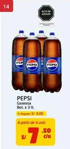 Pepsi - Gaseosa Bot. x 3 It.