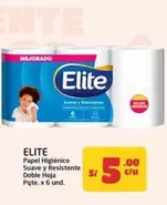 Elite - Papel Higi00enico Suave y Resistente Doble Hoja