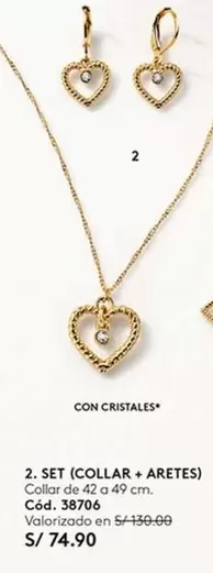 2. SET (COLLAR + ARETES) Cód. 38706